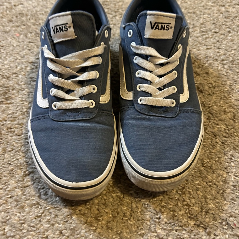 Vans Men's Navy and White Sneakers
